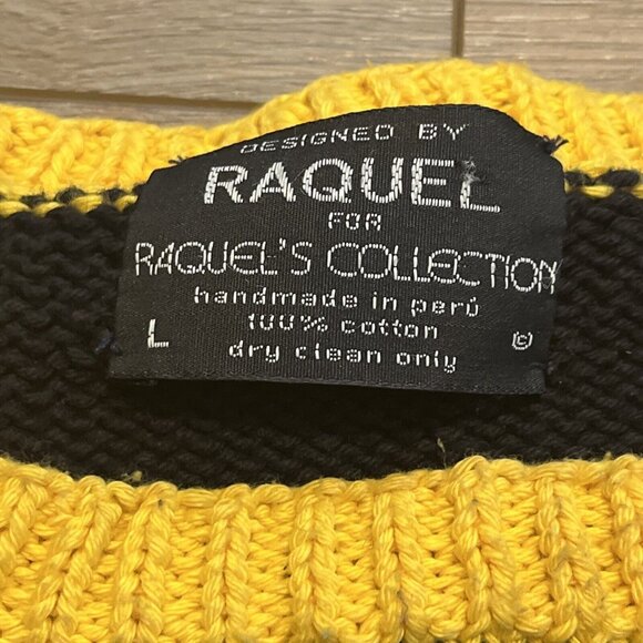 Raquel's Collection Sweater SZ Large Elephant Southwest Fiesta Funky Knit - Picture 8 of 10